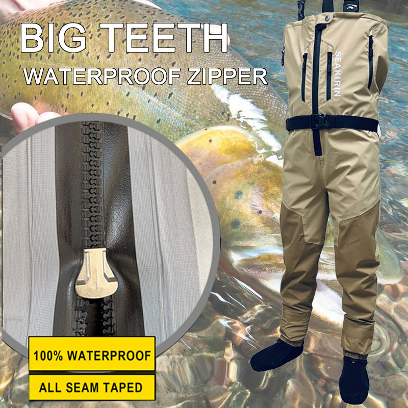 Fishing Waders Breathable - 지퍼 앞면 통기성 스턴트 가슴 낚시