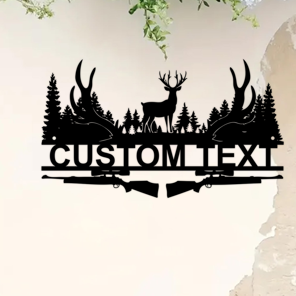Hunting Outdoor Decor - 맞춤형 사슴 캐빈 금속 사인, 사슴