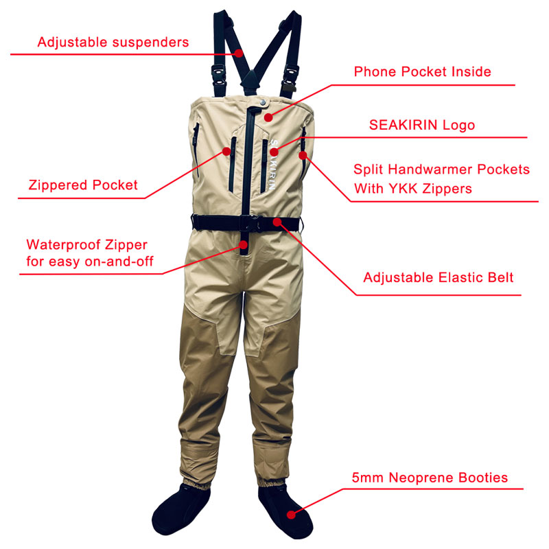 지퍼 앞면 통기성 스턴트 가슴 낚시 웨이더 방수 지퍼형 - Fishing Waders Breathable 리뷰 및 가격