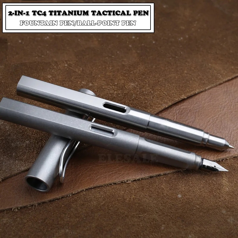 2-In-1 만년필 잉크 펜 고품질 티타늄 TC4 전술 - Tactical Pen Tool 리뷰 및 가격