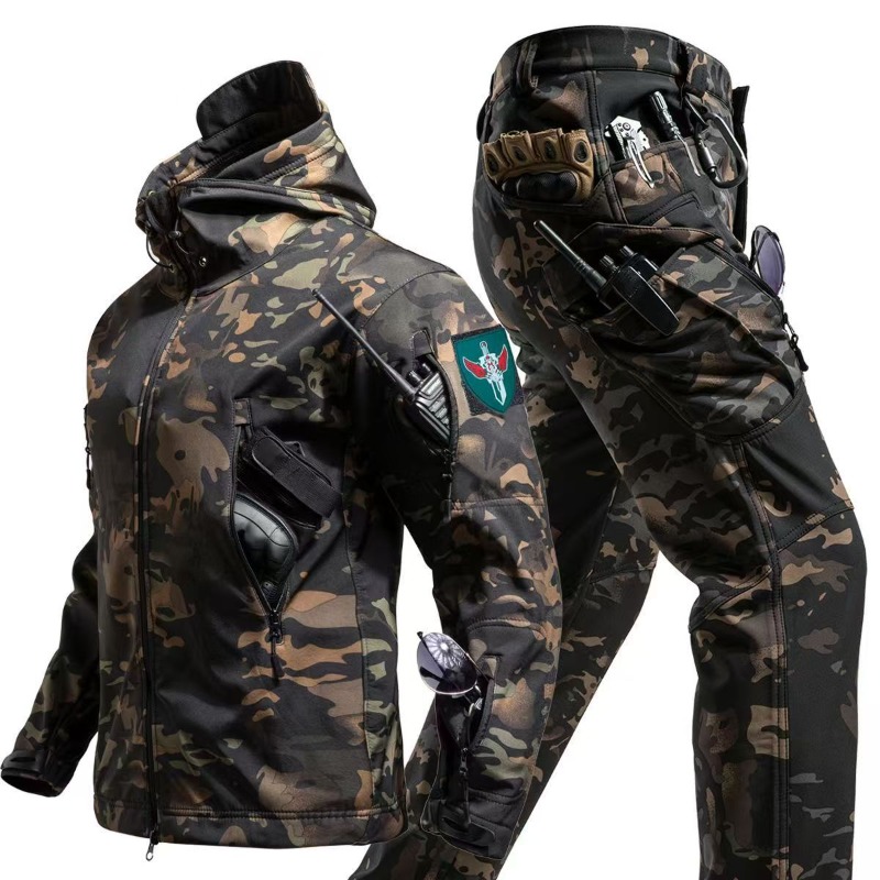 소프트 쉘 카모플라주 재킷 남성용 방수 사냥복 따뜻한  - Outdoor Hunting Hoodie 리뷰 및 가격