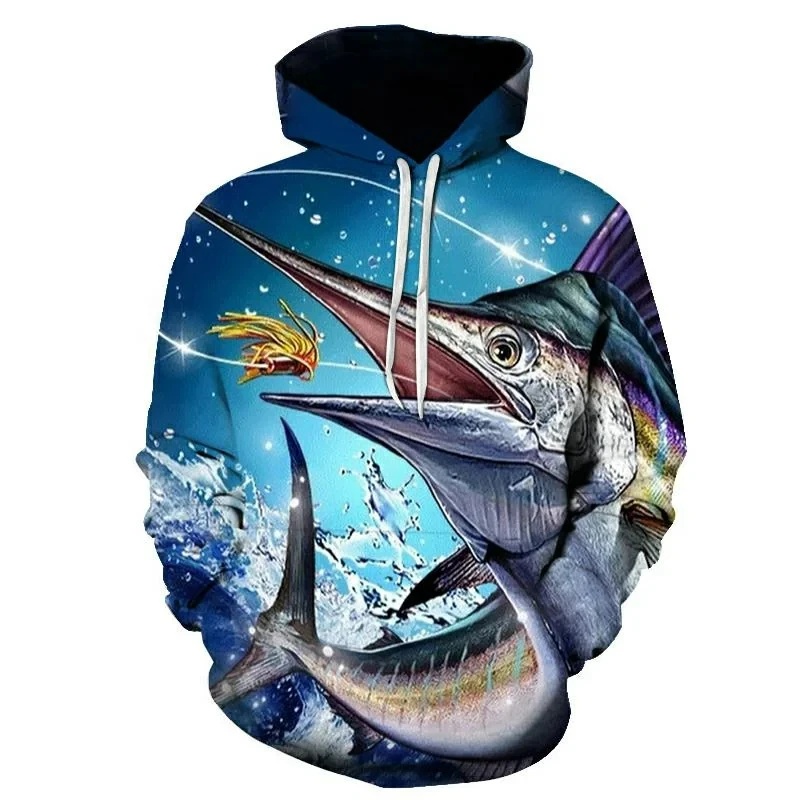 새로운 3D 프린팅 잉어 낚시 패턴 후드티 아웃도어 낚 - Outdoor Hunting Hoodie 리뷰 및 가격