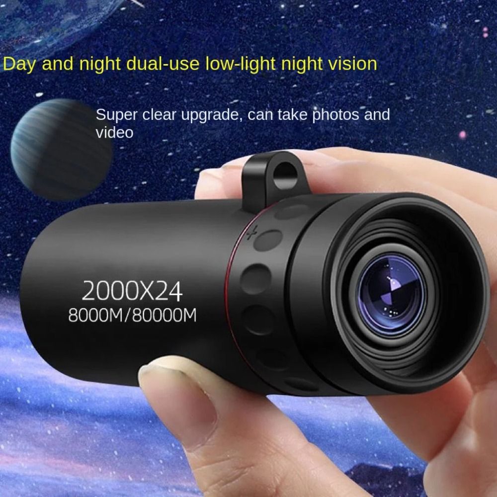 고품질 2000x24 단안 망원경 줌 미니 휴대용 망원 - Monocular Night Vision 리뷰 및 가격