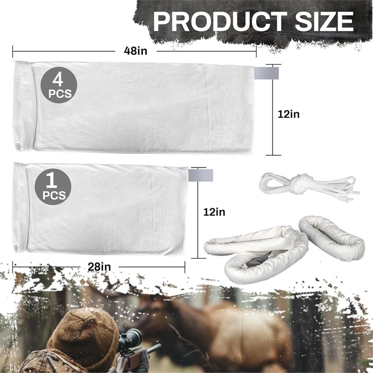 게임 백 사냥용 고기 가방, 5팩 롤형 헤비 듀티 쿼터 - Game Bag Meat Hunting 리뷰 및 가격