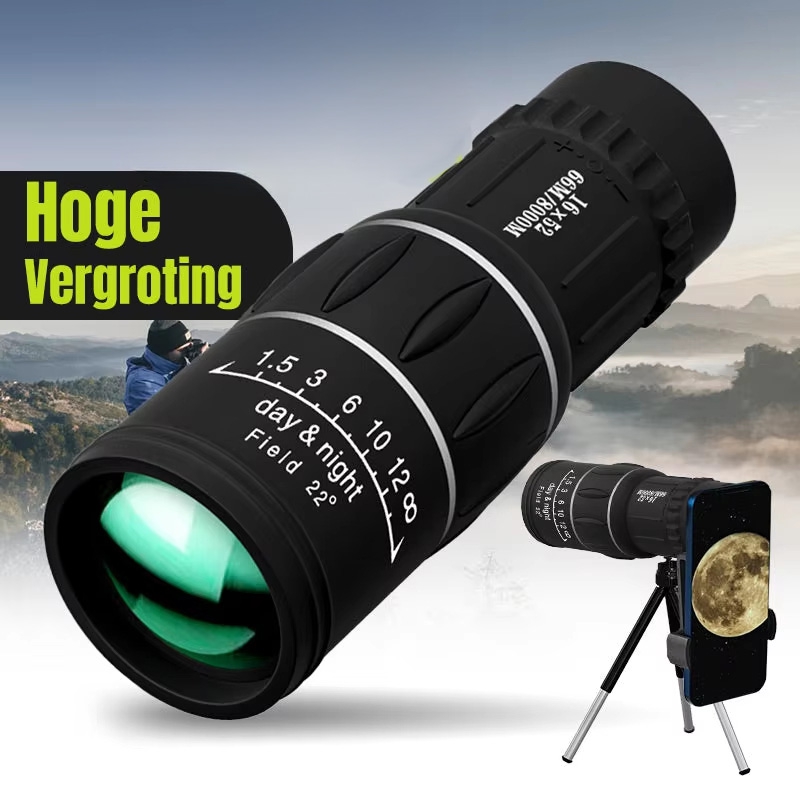 16x52 단안 망원경 이중 초점 대형 조리개 스코프  - Outdoor Hunting Photography 리뷰 및 가격