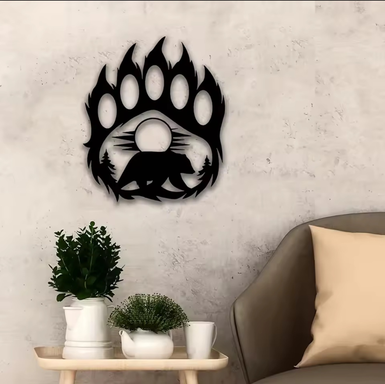 소박한 금속 곰 발바닥 벽 장식, 실내/실외 장식, 거 - Hunting Outdoor Decor 리뷰 및 가격