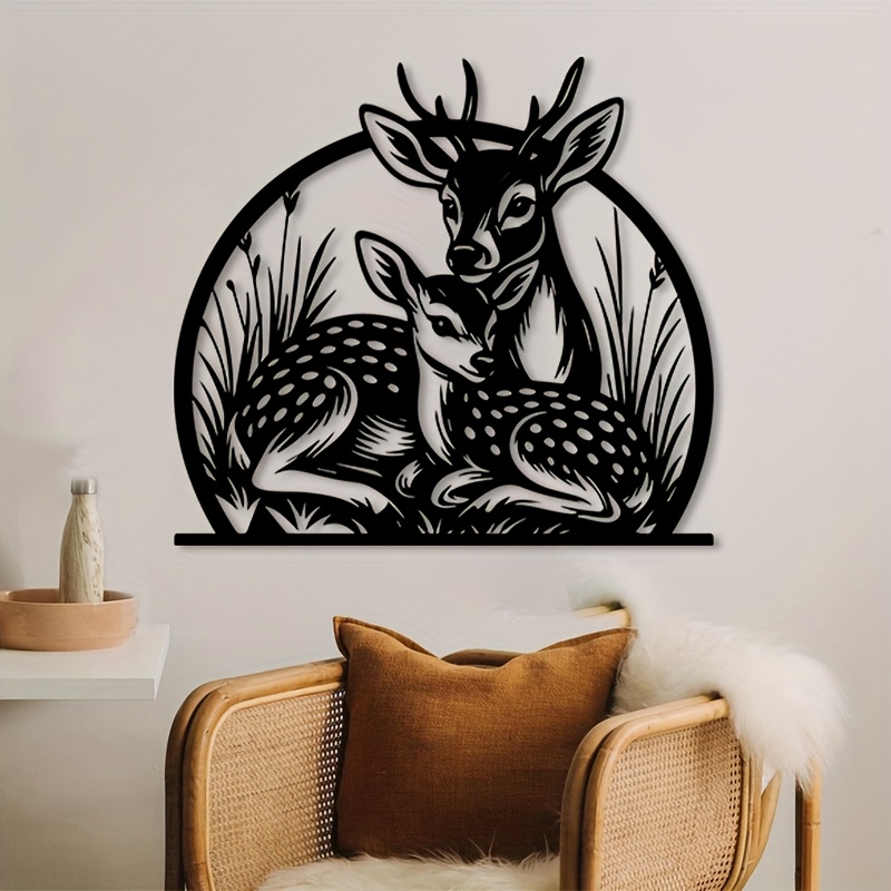 브랜드 러스틱 아이언 사슴 벽 장식 3D 금속 사슴 조 - Hunting Outdoor Decor 리뷰 및 가격