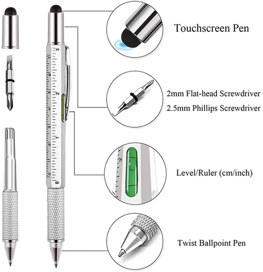7 in 1 다기능 펜 터치 스크린 스타일러스 용량성  - Tactical Pen Tool 리뷰 및 가격